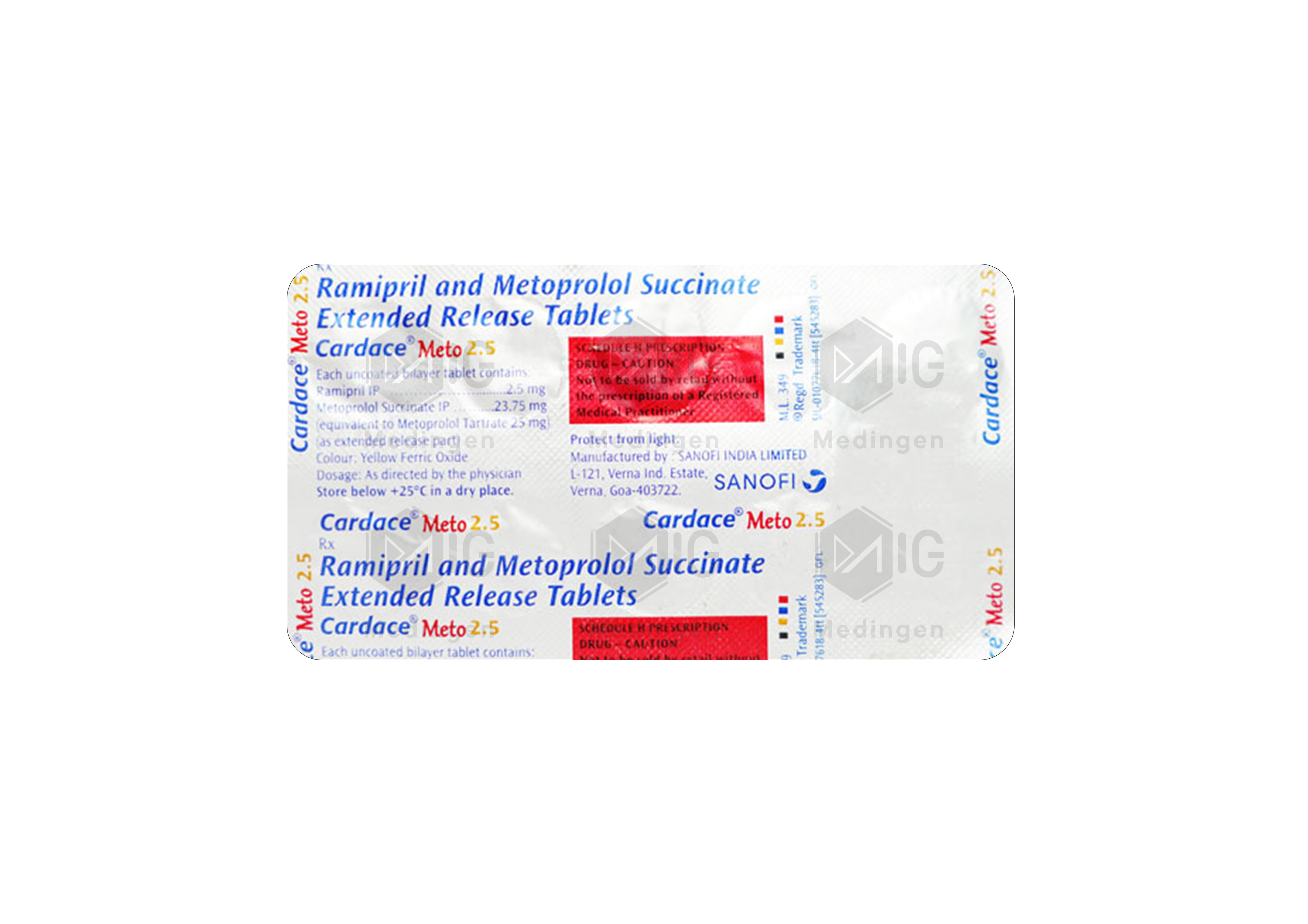 CARDACE METO 2.5MG